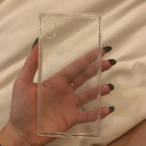 Clear square iPhone XR case